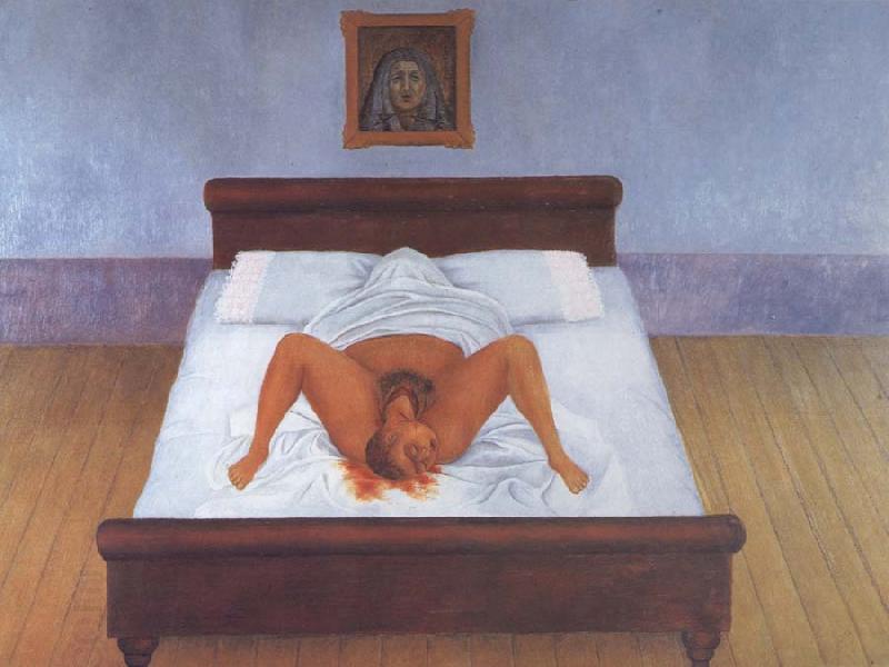 Frida Kahlo Perhaps her most extraordinary self-portrait is the simple bu brutal My Birth oil painting picture